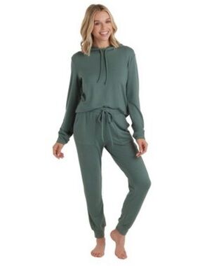Softies Ultra Dream Hooded Dusty Green Jogger Set XL NWT